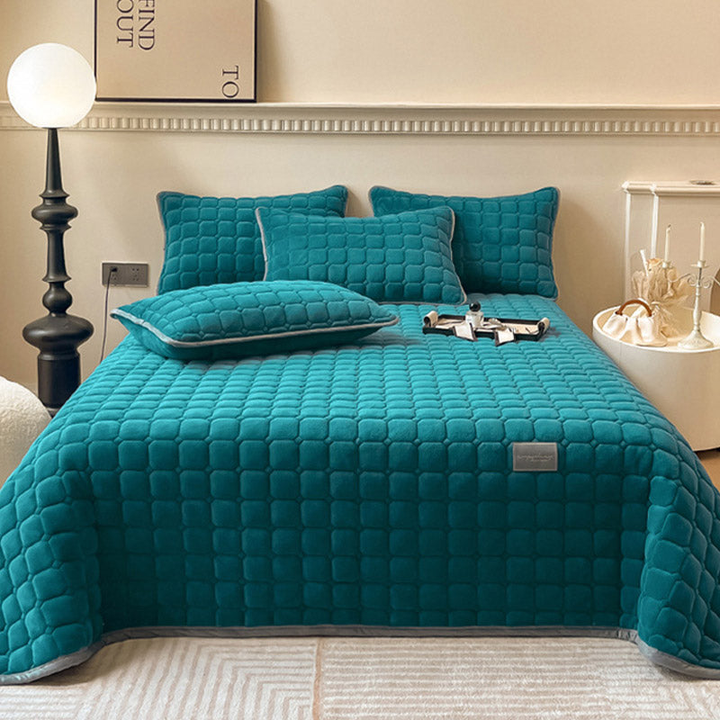 Maliben | Modern Soft Throw Blanket with Square Texture – Stylish Fluffy Bed & Sofa Cover