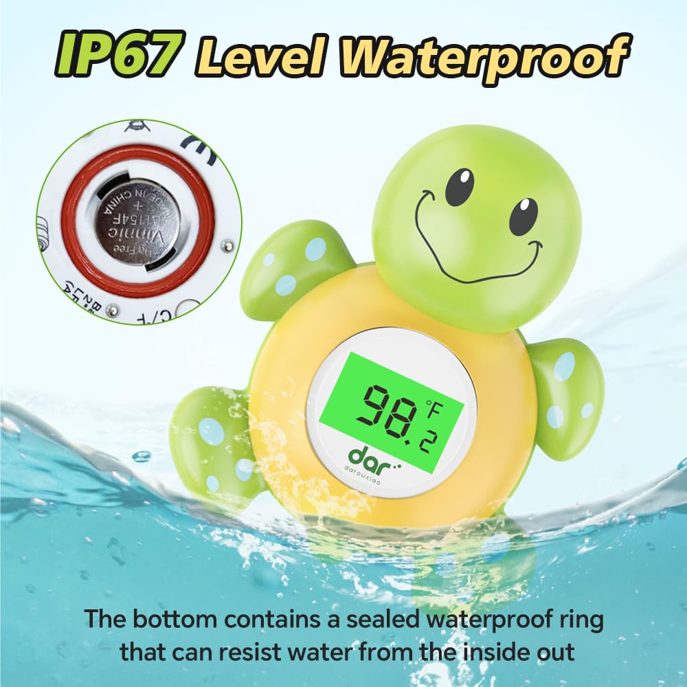 Maliben | Aquaveilig Baby Bath Thermometer – Digital Display With 3 Colors And Temperature Warning