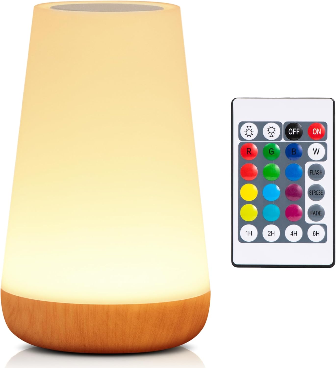 Maliben | Night Light, Led Touch Bedside Table Lamp, 13 Rgb Colours Changing