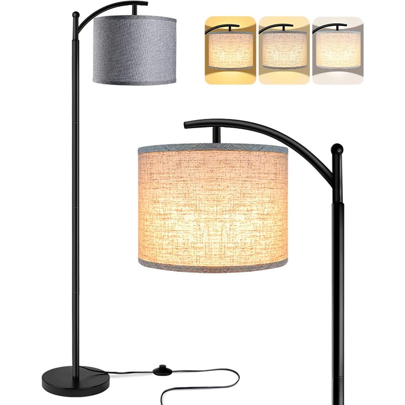 Floor lamp with 3 color temperatures LED bulb, floor lamp high industrial floor lamp readi — Maliben lighting
