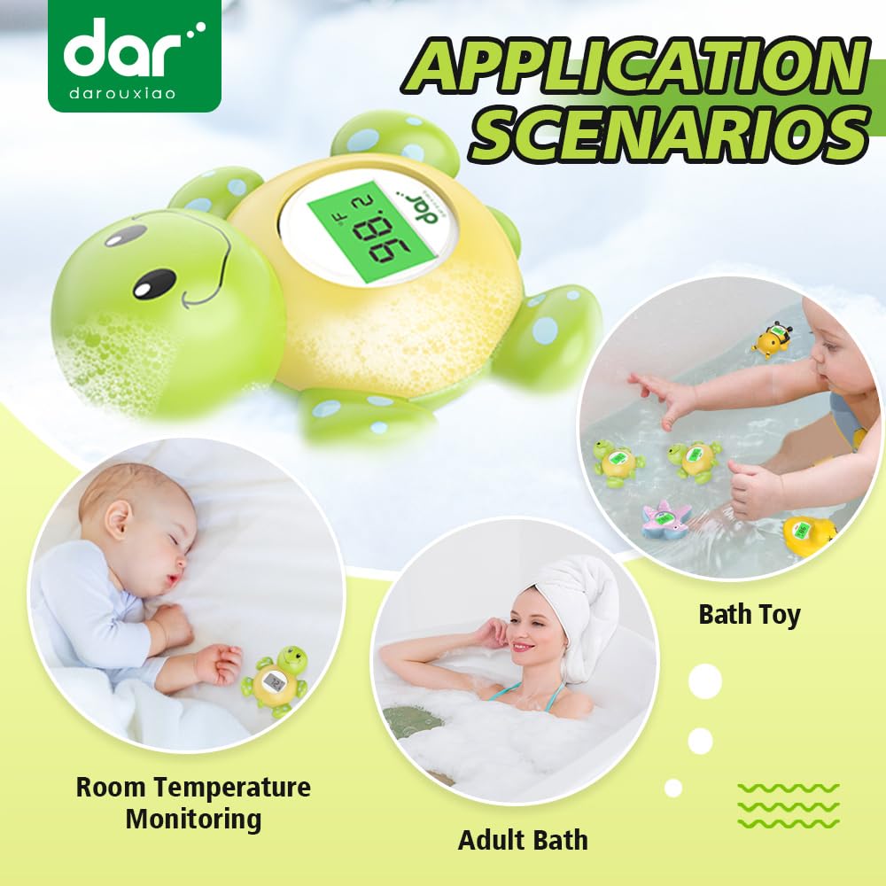 Maliben | Aquaveilig Baby Bath Thermometer – Digital Display With 3 Colors And Temperature Warning