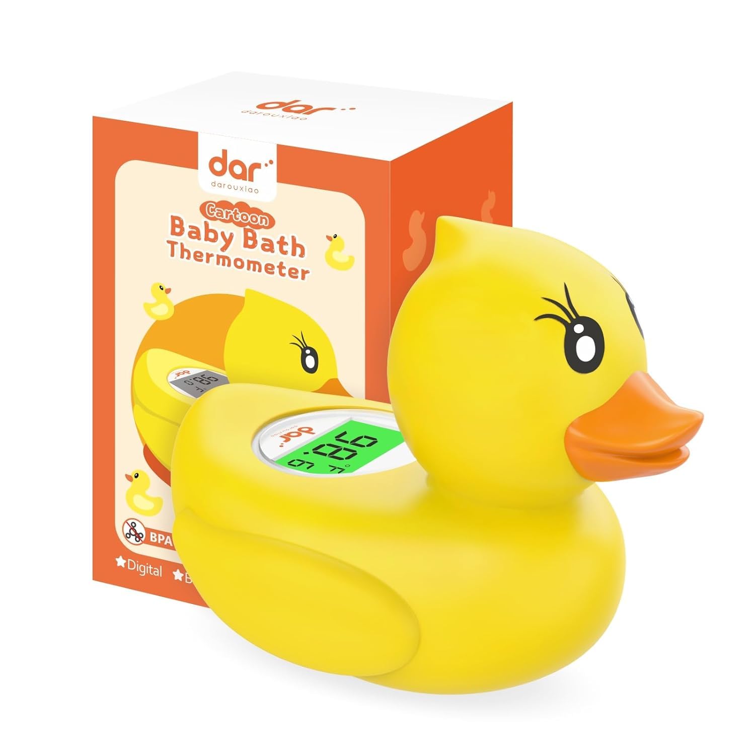 Maliben | Aquaveilig Baby Bath Thermometer – Digital Display With 3 Colors And Temperature Warning