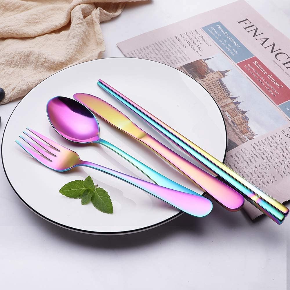 Maliben | Cutlery Set Gocutlery | 4-Piece For On The Go | Stainless Steel & Bpa-Free | With Transport Case