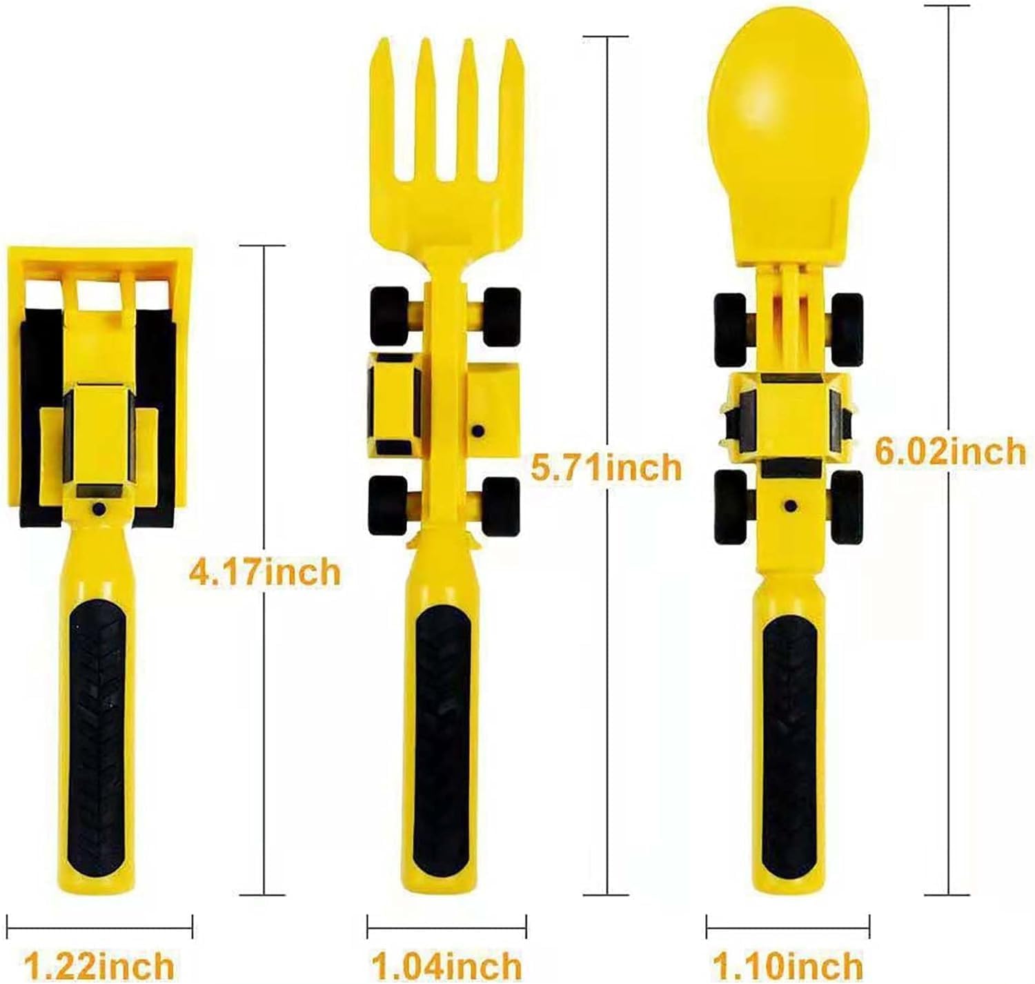 Maliben | Build & Bite | Eating Pleasure For Little Builders - Playful Children's Cutlery Set