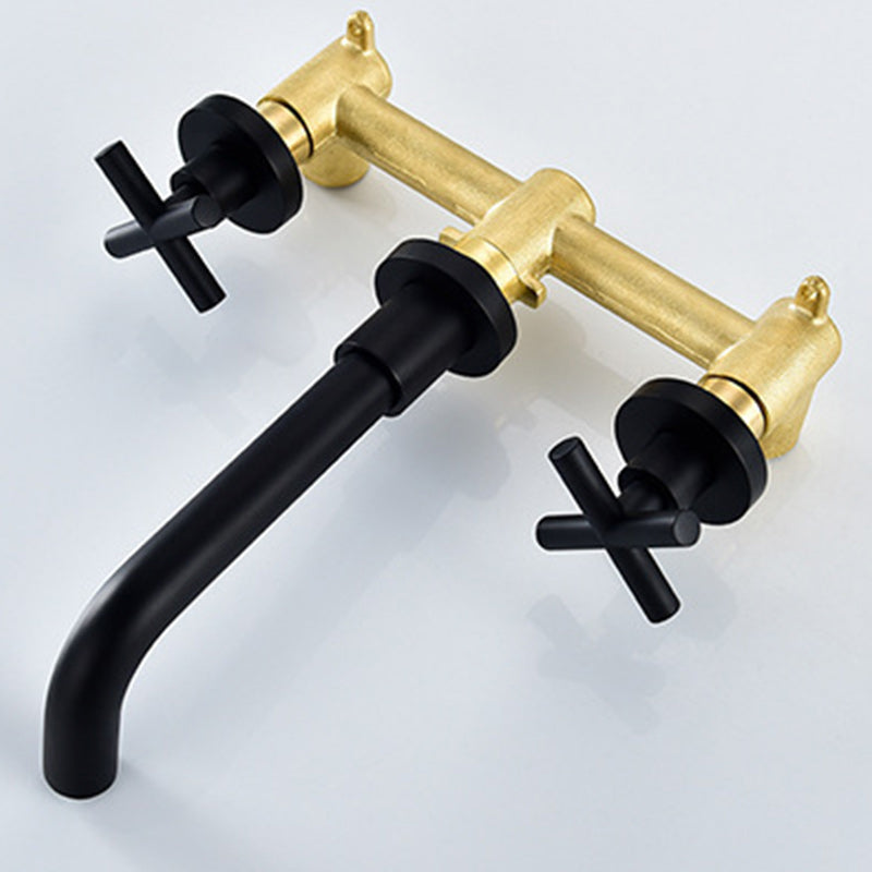 Maliben | 3 Holes Faucet 2 Cross Handle Wall-Mounted Faucet For The Bathroom