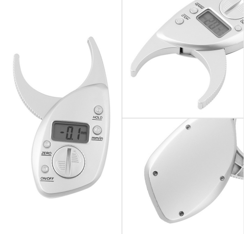Maliben | Digital Body Fat Meter, Skinfold Meter, Lcd Display, Analyzer, Measuring Tape, Slimming Scale, Weight Loss, Non-Slip Handle