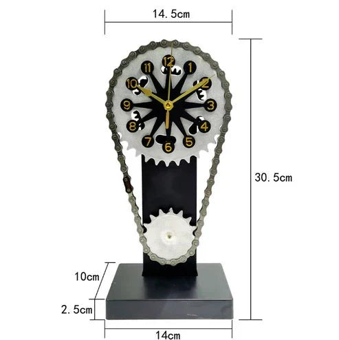 Maliben | Watch chain with movement - Silent rotating table clock