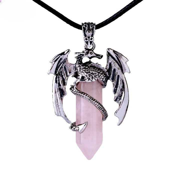 Maliben | Bohemian Style Natural Mystic Gemstone Dragon Necklace