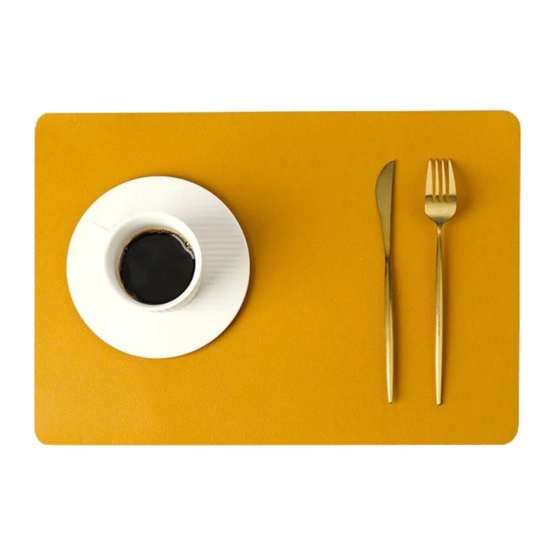 Maliben | Modern Rectangular Waterproof PU Leather Place Mats