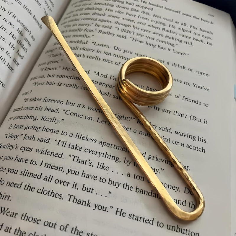 Maliben | Metal Thumb Ring Bookmark|One-Handed Page Holder For Effortless Reading