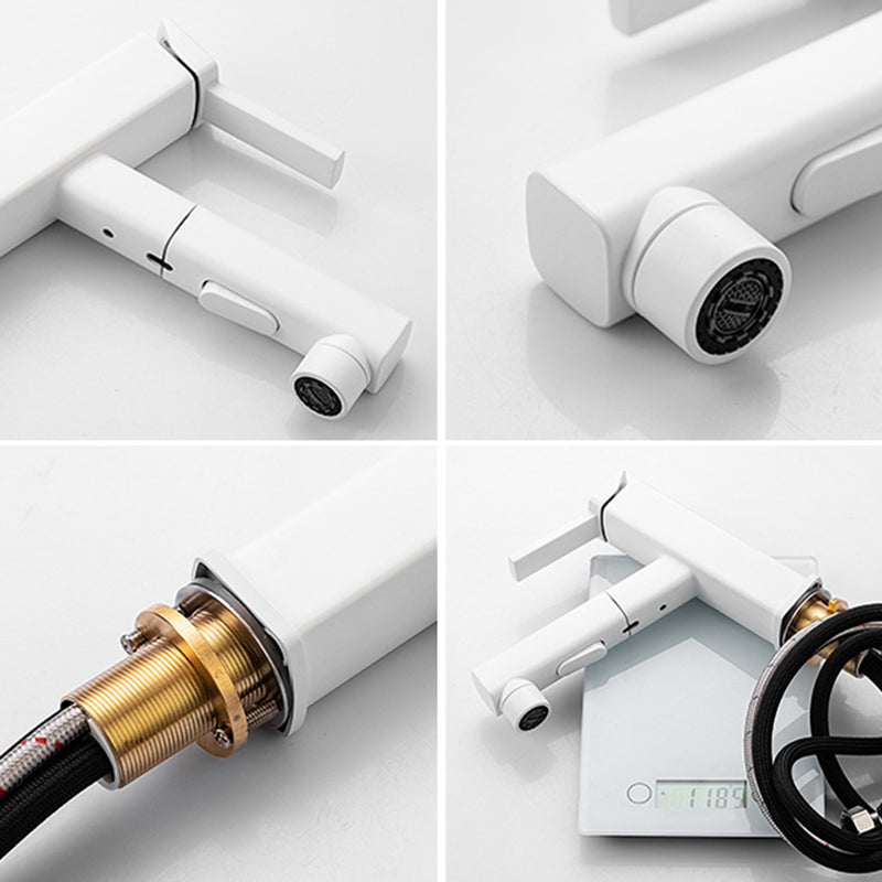 Maliben | Lever Handle Faucet Pull-Out Basin Faucet With Swivel Spout