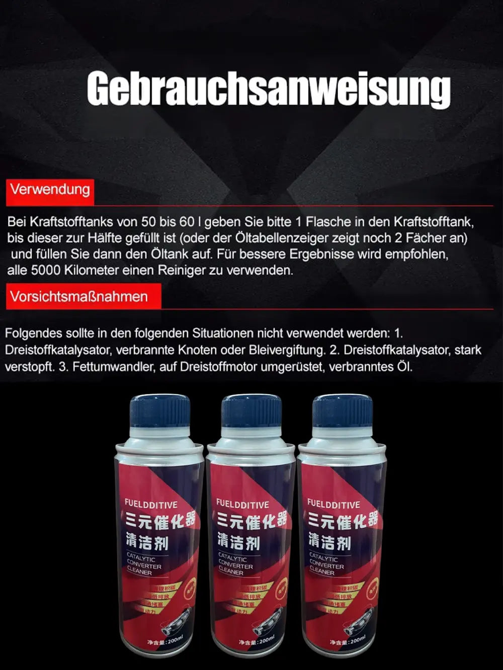 Maliben | High Performance Catalytic Converter Cleaner – Restores Engine Power And Efficiency