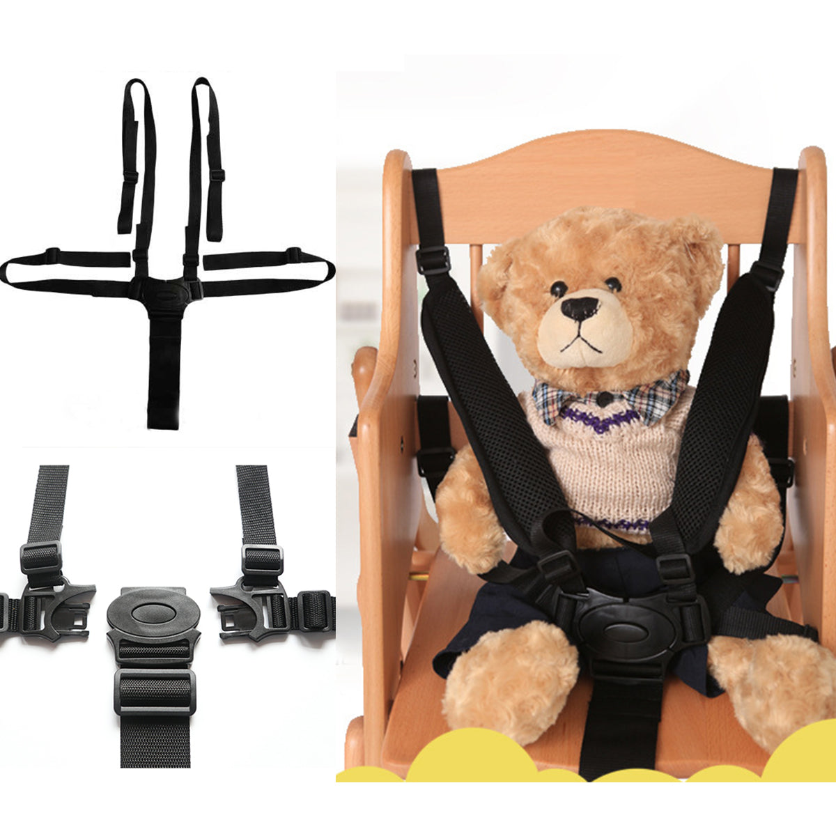 Maliben SafeStrap 5-Point Safety Belt with Harness – Comfortable and Safe Solution...