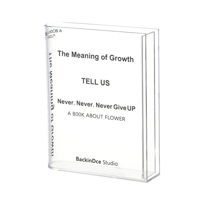 Maliben | Acrylic Book Vase – Modern Decorative Flower Holder