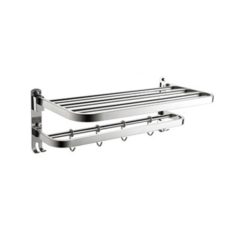 Maliben | Polished Chrome Modern Bathroom Accessory Set In Stainless Steel With Bath Shelf/Towel Bar
