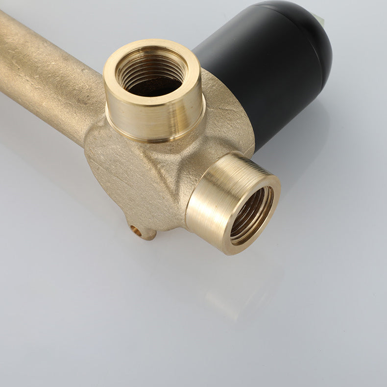 Maliben | Industrial Wall-Mounted Bathroom Faucet 2-Hole Swivel Spout Basin Faucet