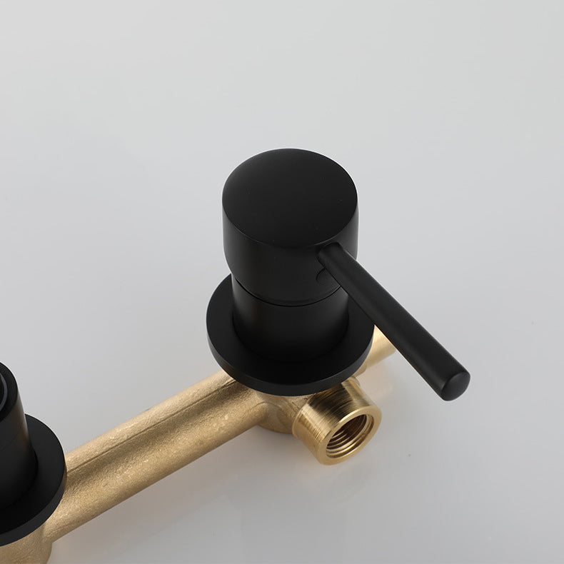 Maliben | Industrial Wall-Mounted Bathroom Faucet 2-Hole Swivel Spout Basin Faucet