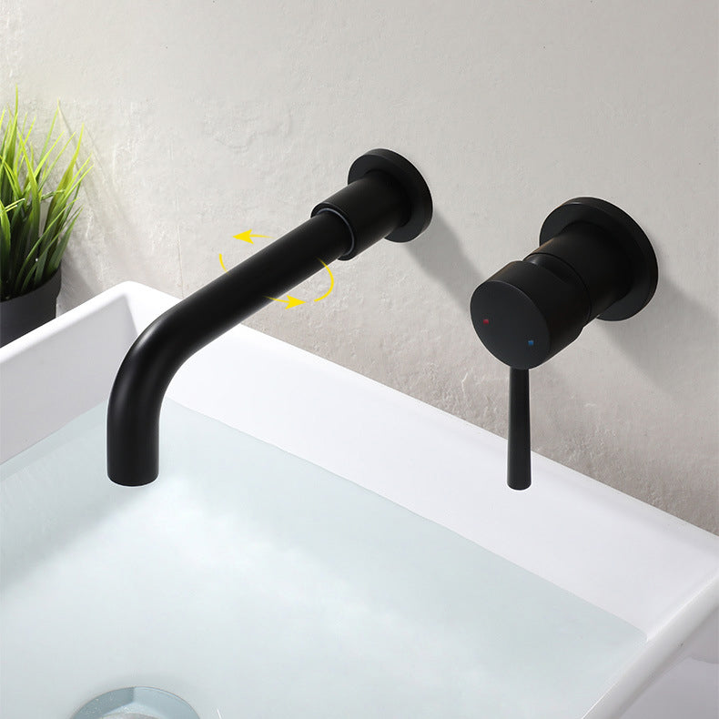 Maliben | Industrial Wall-Mounted Bathroom Faucet 2-Hole Swivel Spout Basin Faucet
