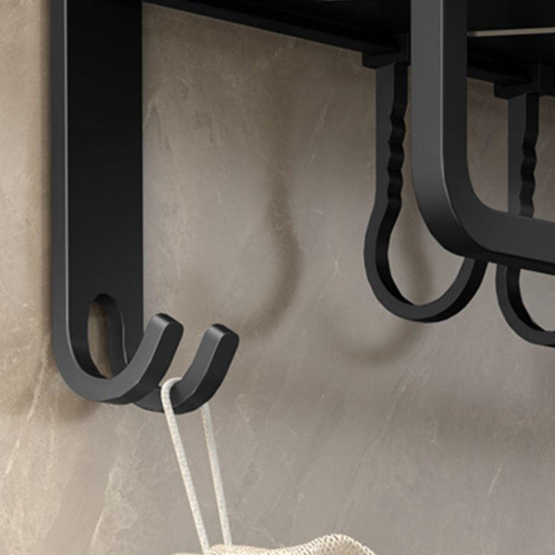 Maliben | Modern Bathroom Set Matte Black Bathroom Shelf Towel Holder Bathroom Accessories Set