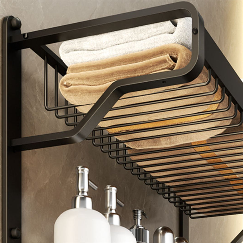 Maliben | Modern Bathroom Set Matte Black Bathroom Shelf Towel Holder Bathroom Accessories Set