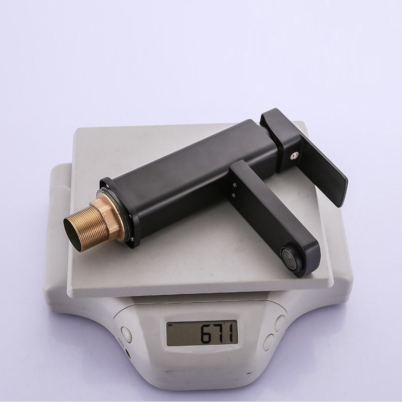 Maliben | Industrial Bathroom Faucet Stainless Steel Lever Handles With Water Hose Sink Faucet