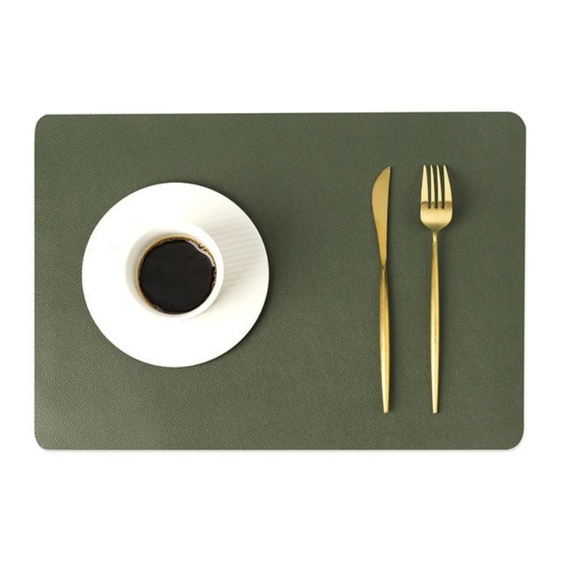 Maliben | Modern Rectangular Waterproof PU Leather Place Mats