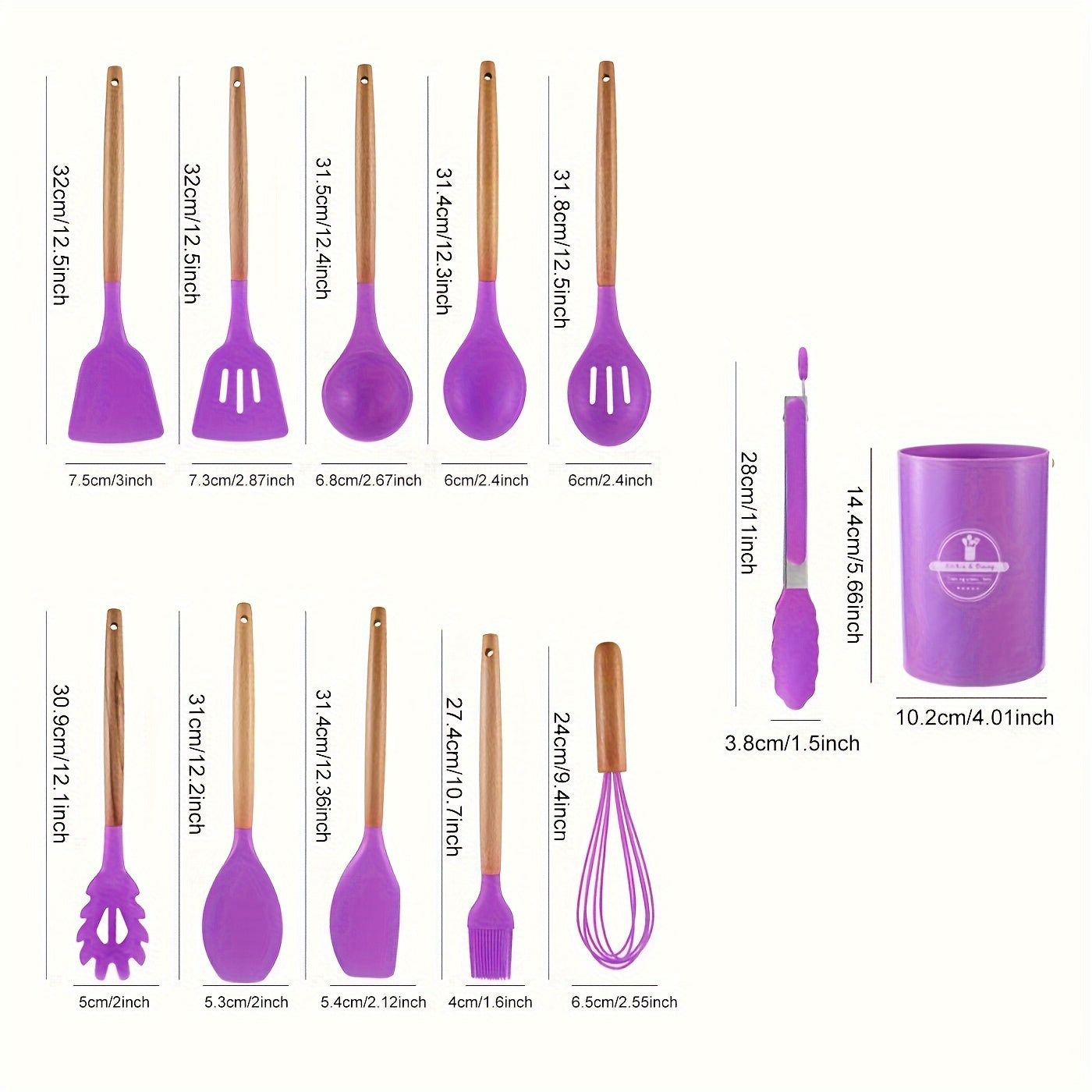 Maliben | Silicone Kitchen Tools Set – Heat Resistant and Scratch Resistant