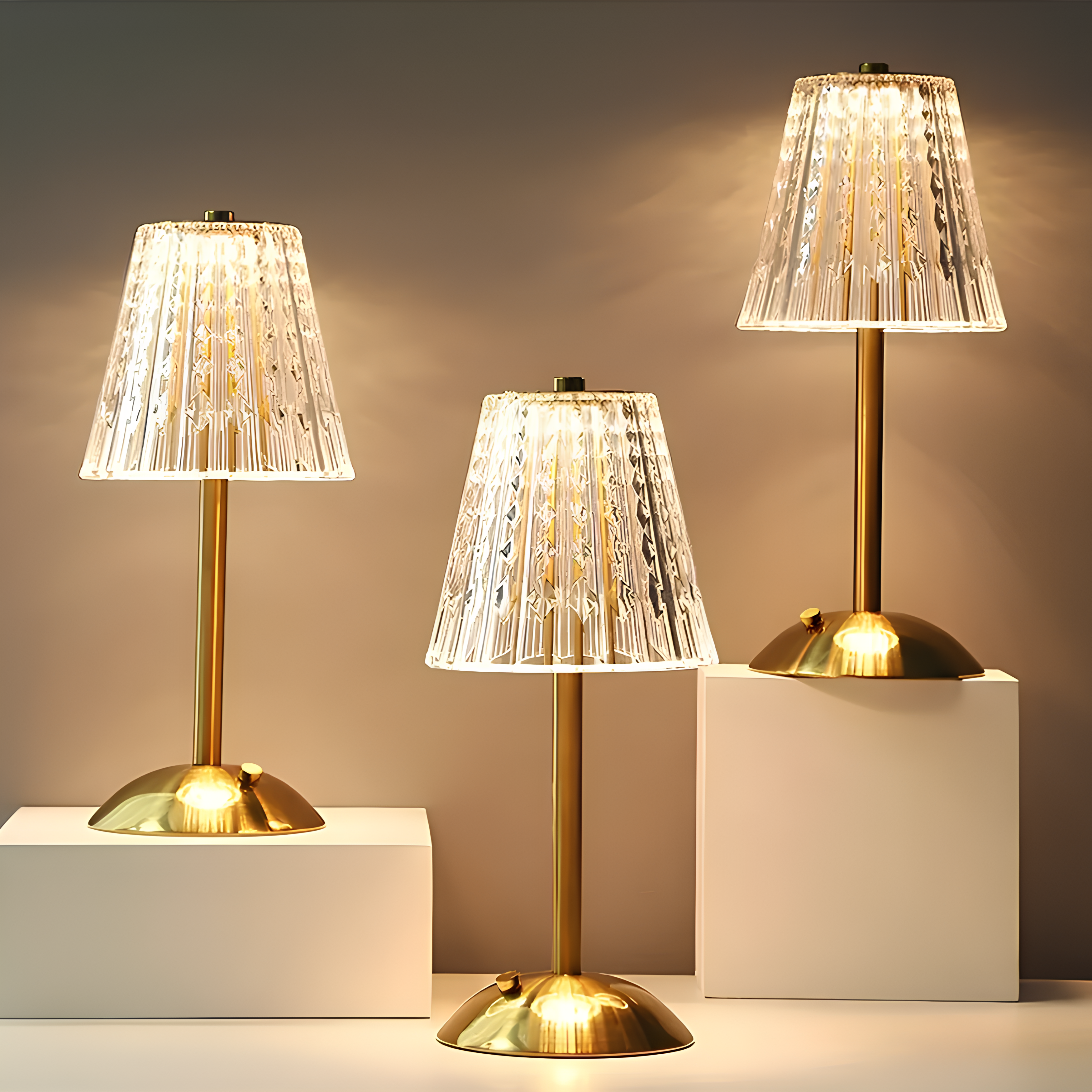 Maliben | Golden Crystal Table Lamp