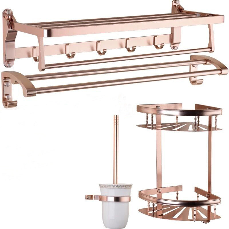 Maliben | Modern 5/6-Piece Bathroom Accessory Set With Bathroom Shelf/Robe Hooks/Towel Bar