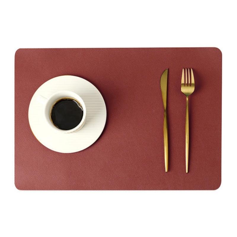 Maliben | Modern Rectangular Waterproof PU Leather Place Mats