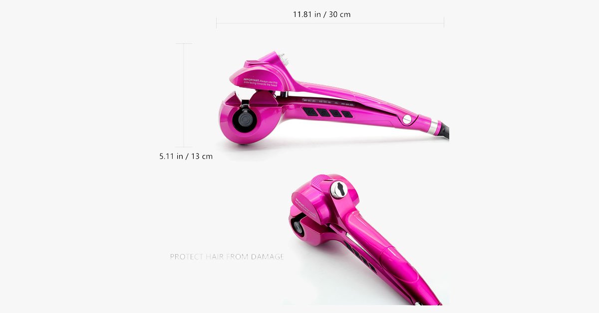 Maliben | New Generation Ceramic Automatic Hair Steam Curler – Curls For Beach Waves And Much More