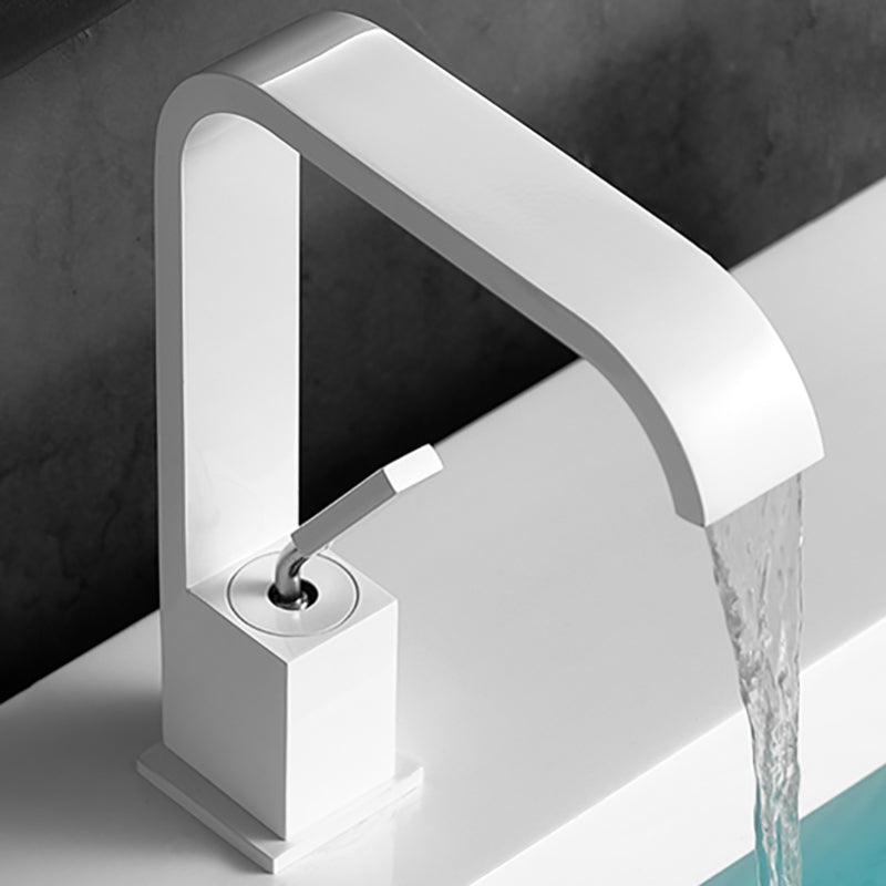 Maliben | Waterfall Spout Widespread Sink Faucet Modern Metal Widespread Sink Faucet