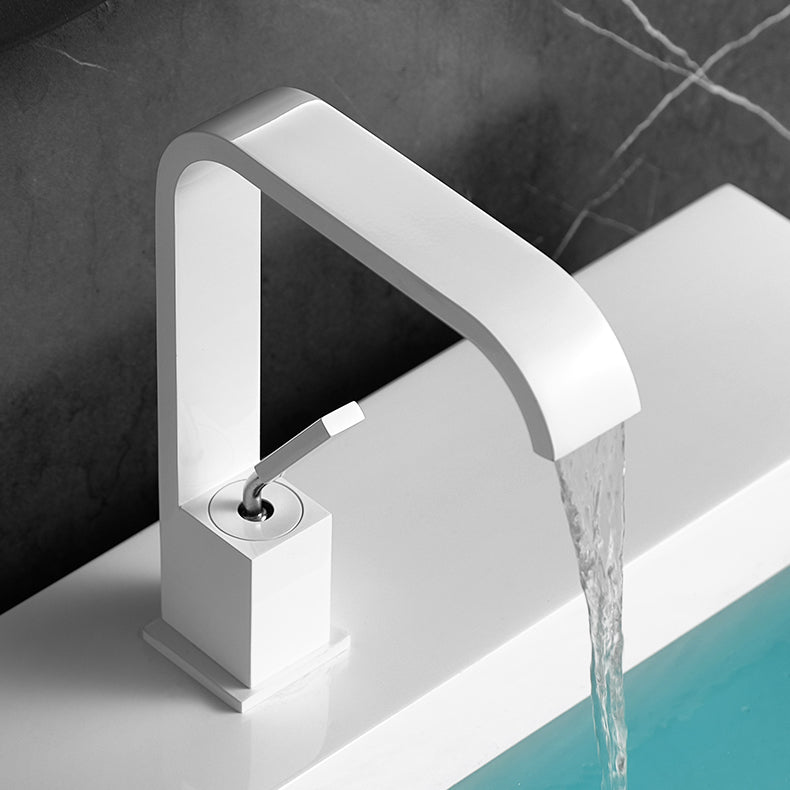 Maliben | Waterfall Spout Widespread Sink Faucet Modern Metal Widespread Sink Faucet