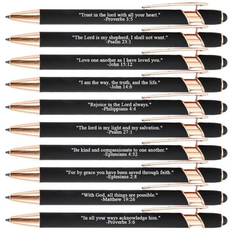 Maliben | ️Premium Comfort Bible Verse Pens – 10 Pcs