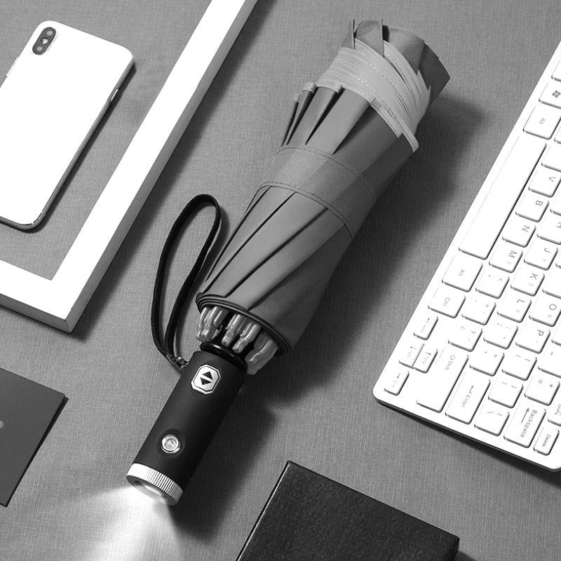 Maliben Automatic foldable umbrella with reflective edge