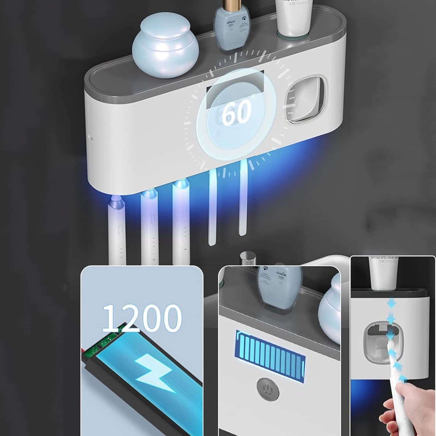 Maliben | Uvshield – Hygienic Toothbrush Holder With Smart Dosing!