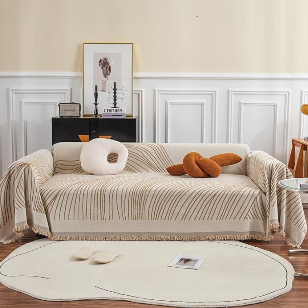 Maliben | Calista Wave Chenille Sofa Cover