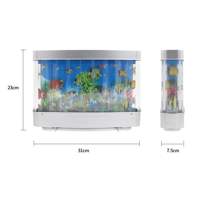 Maliben | Virtual Ocean Desk Fish Tank With Led Night Light