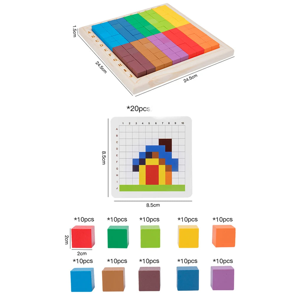 Maliben | Montessori Colours And Numbers Learning Blocks