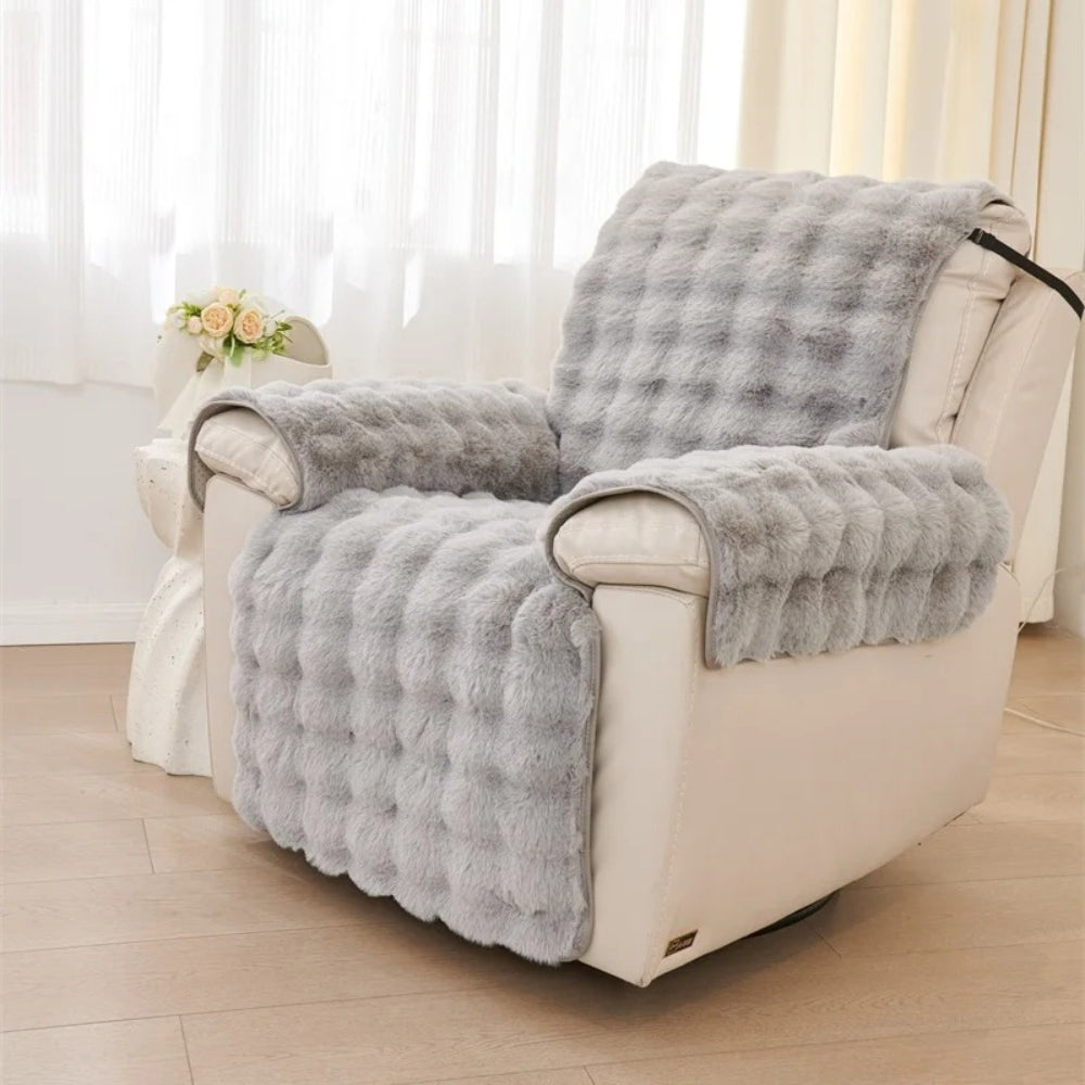 Maliben | Faux Fur Recliner Sofa Cover