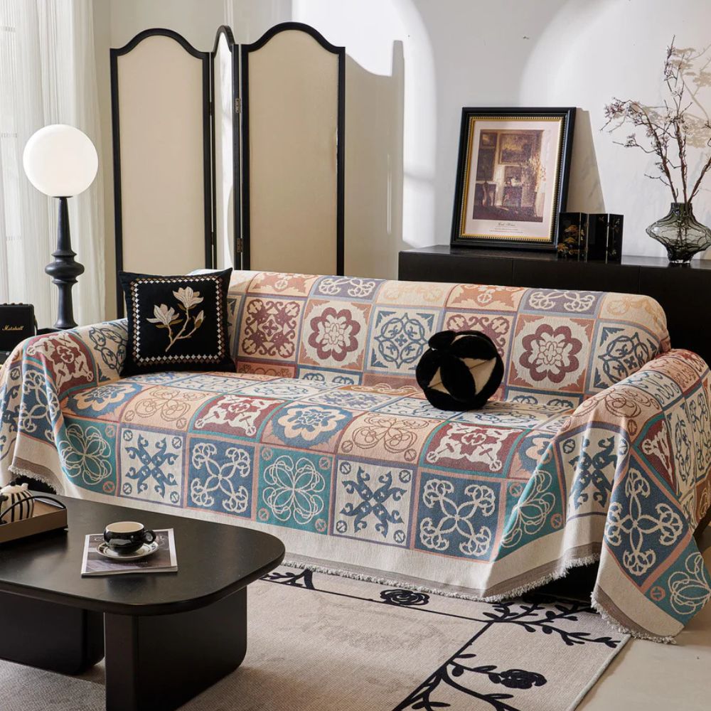 Maliben | Vintage Mosaic Sofa Cover