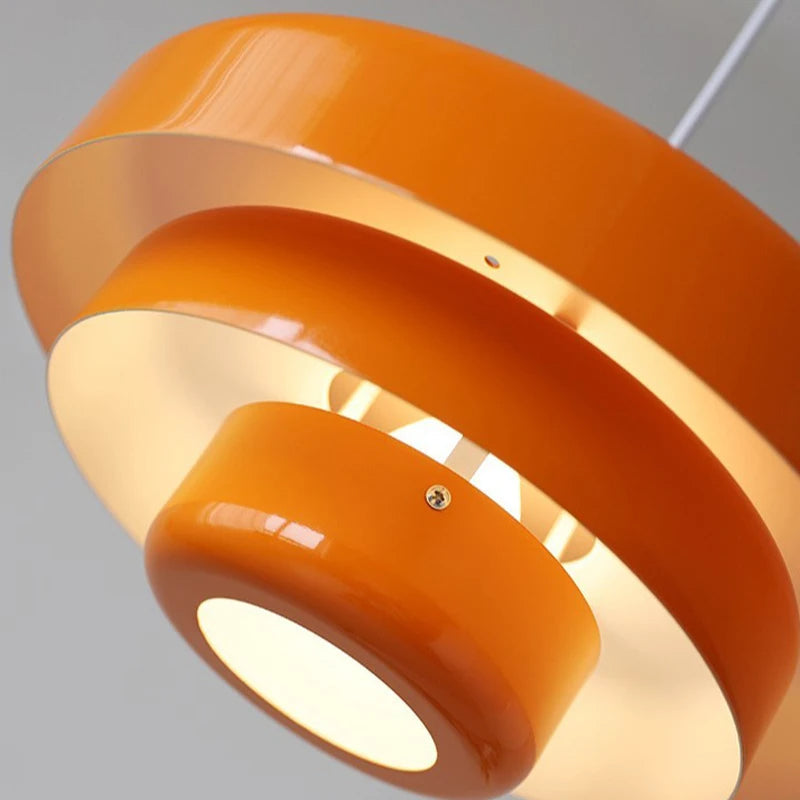 Maliben | Vintage Italian Pendant Light – Elegant Orange & Green Hanging Light For Modern Homes