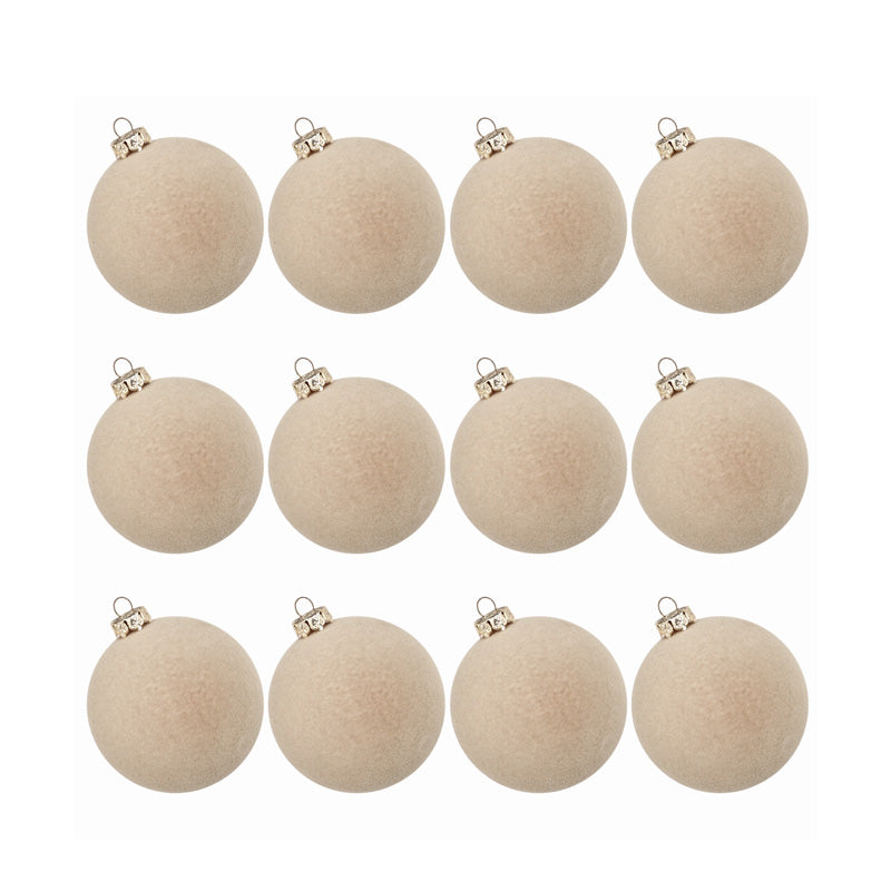 Maliben | Velvet Christmas Ornaments. 12 Pcs