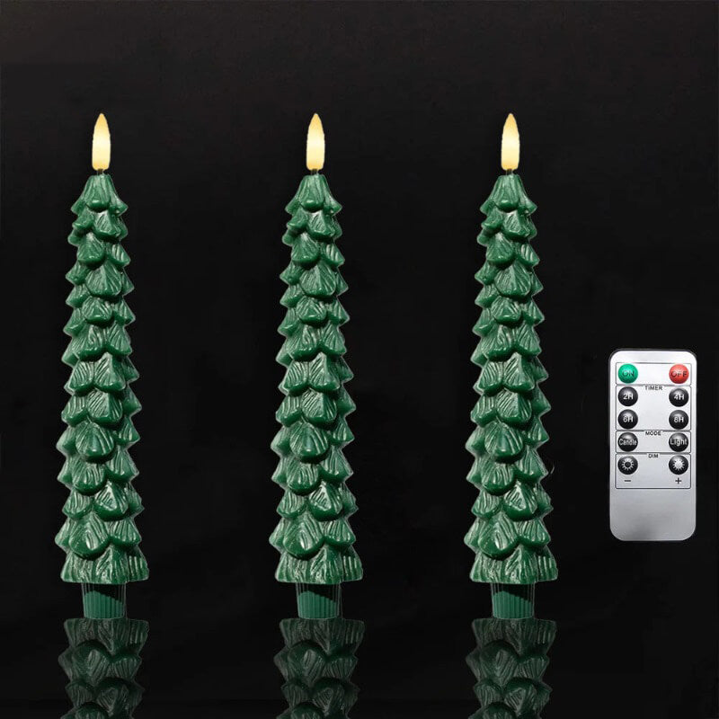 Maliben | Pinecone & Tree Led Candles