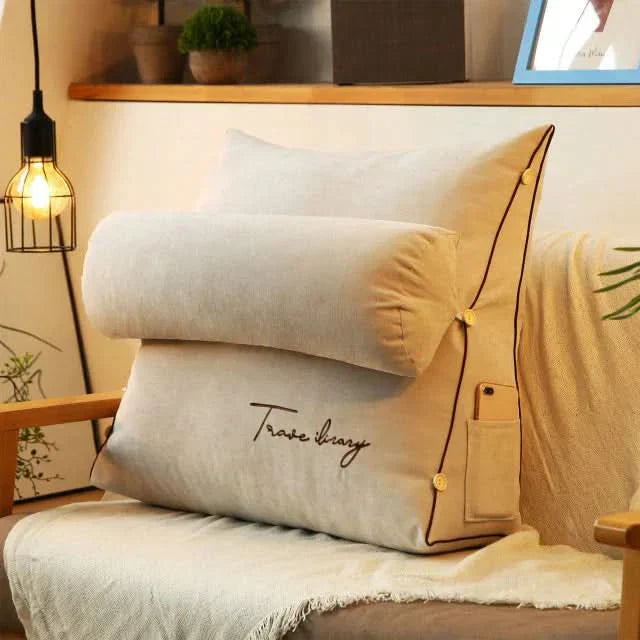 Maliben | Wedge Back Support Pillow With Neck Roll