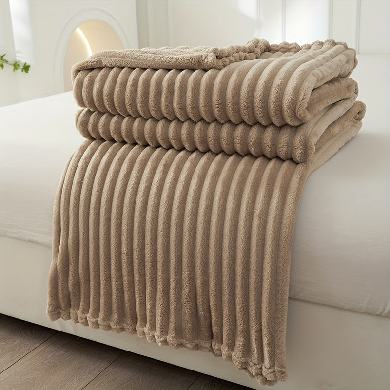 Maliben | Soft Plush Blanket With Rib Pattern
