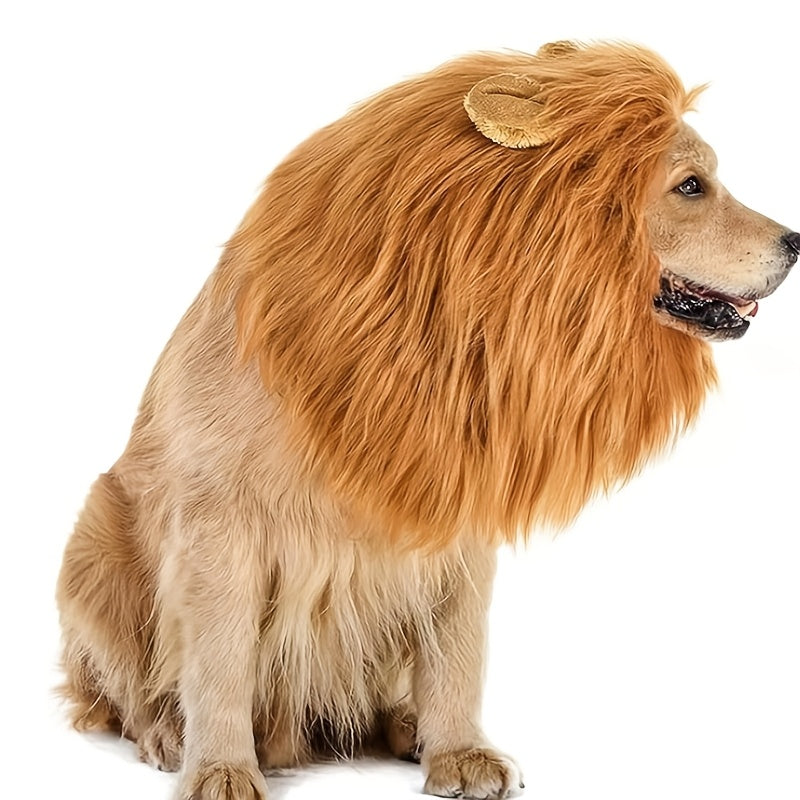 Maliben | Dog Realistic Lion Mane Halloween Costume | Adjustable Lightweight