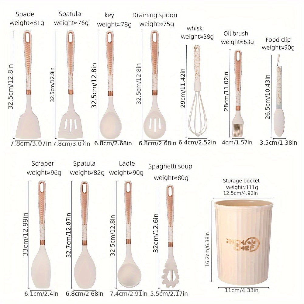 Maliben | Cooking - Kitchen Joy With The Elegant Silicone Kitchen Utensil Set