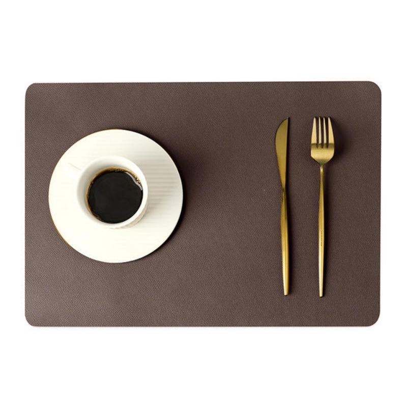 Maliben | Modern Rectangular Waterproof PU Leather Place Mats