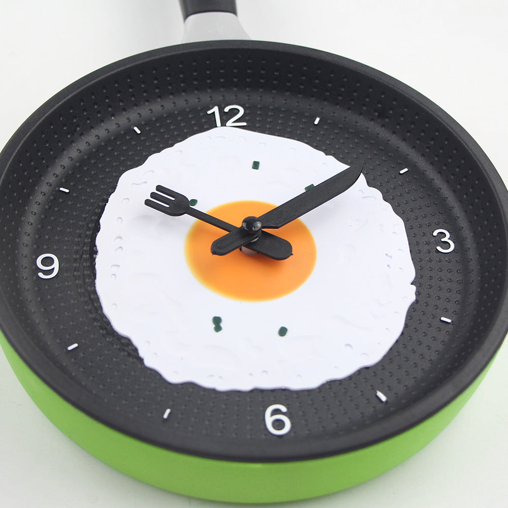 Maliben | Fried Egg Pan Clock Silent Clock Wall Clock Wall Clock